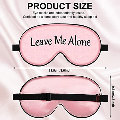 8 Pieces Funny Sleep Mask Silk Eye Mask with Adjustable Strap Soft Cute Blackout Blindfold Eye Cover for Women Men Full Night's Sleep, Travel, Nap, Meditation(Elegant Colors) - color: Elegant Colors