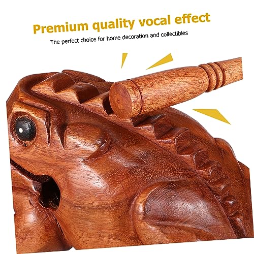 DECHOUS 3pcs Wooden Sound Blocks Animal Music Blocks Toad Pig Owl Decorative Musical Instruments