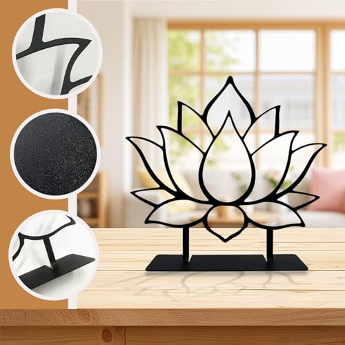 Metal Lotus Flower Tabletop Decor, Lotus Abstract Table Decor, Meditation Accessories, Zen Flower Art, Flower Center Pieces Decoration for Table, Spiritual Gifts