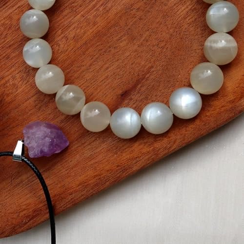 Natural Handmade Healing Chakra Bracelet - color: 10mm-Green Moonstone-FOR 7-8 INCH WRIST