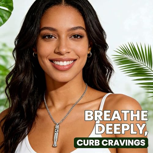 Stainless Steel Breathing Necklace with Meditation Cards, 2-in-1 Aromatherapy Necklace for Calm, Stress Support, Focus, and Urge Management for Women Men - color: Rainbow, style: Necklace