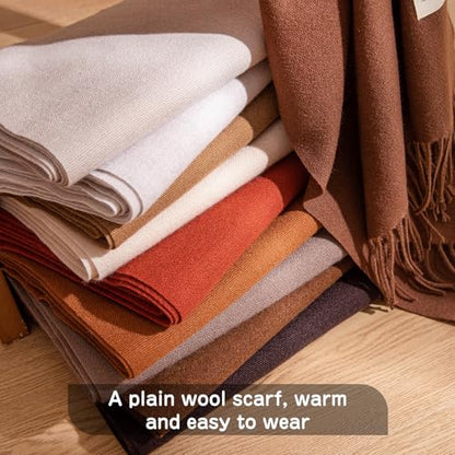 Sumolux Scarf for Women Pashmina Shawls Wraps for Evening Dresses Wedding Bridesmaid Gifts Winter Warm Soft Scarves - color: Mocha