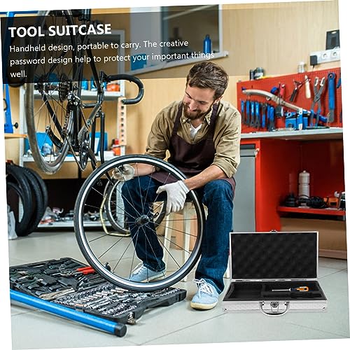 Toddmomy Aluminum Alloy Toolbox Portable Carrying Case Hard Shell Storage Briefcase for Men Case