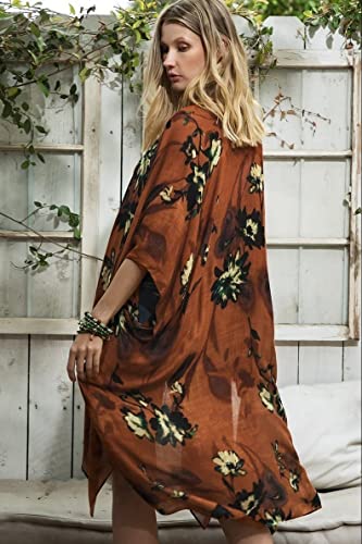Kimonos for Women Swimsuit Coverups Beach Cover Up Swimwear Cardigan Summer - color: Fuscous