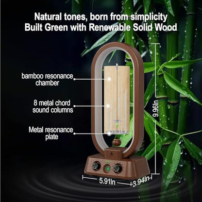 Automatic Bamboo Wind Chimes System, Sound Healing Instruments for Relaxation, Sound Bath– Indoor Electronic Wind Chime, Ideal Meditation Accessory