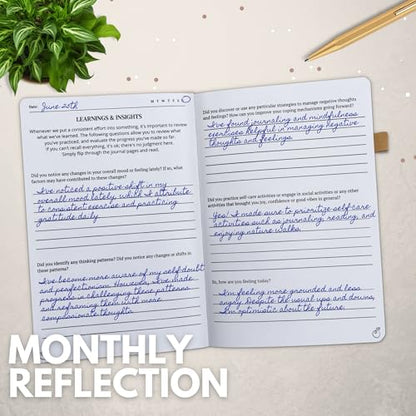 Life & Apples Mental Health Journal and Premium Pen Set: Guided Anxiety Journal with Prompts and a Luxury Pen for Journaling