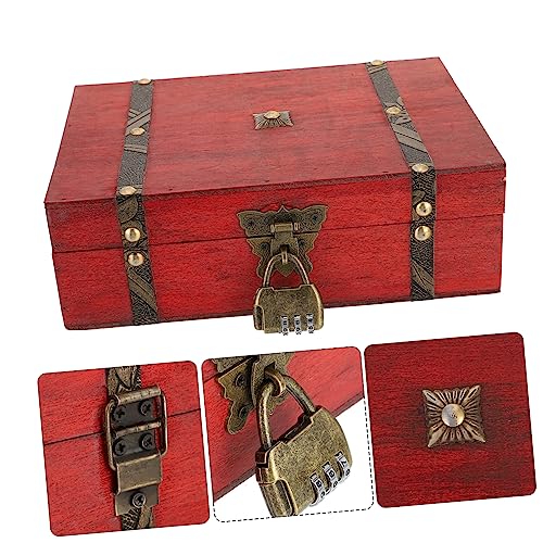 ABOOFAN 1Pc Retro Wooden Sundries Storage Box Bamboo Square Organizer for Desktop Jewelry Cosmetics and Stationery Home Office Use