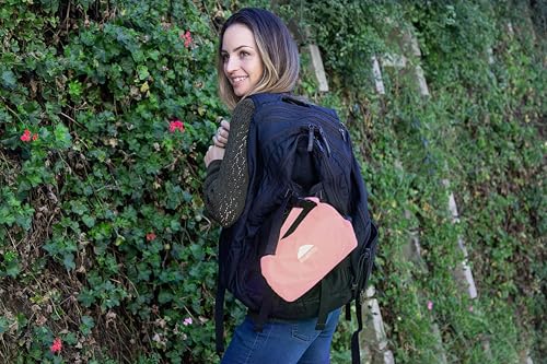 BlueHills Ultra Compact Travel Blanket Pillow in Portable Bag Case Soft with Strap Backpack Clip Premium Cozy Soft Compact Pack Large Blanket for Airplane Flight Layover - (Pink C006, 70 x 56 inch) - color: C006-pink