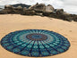 raajsee Mandala Round Beach Tapestry Hippie/Boho Beach Blanket Roundie/Indian Cotton Throw Bohemian Round Table Cloth/Yoga Mat Meditation Picnic Rugs 70 inch Circle (TURQUOISE) - color: TURQUOISE