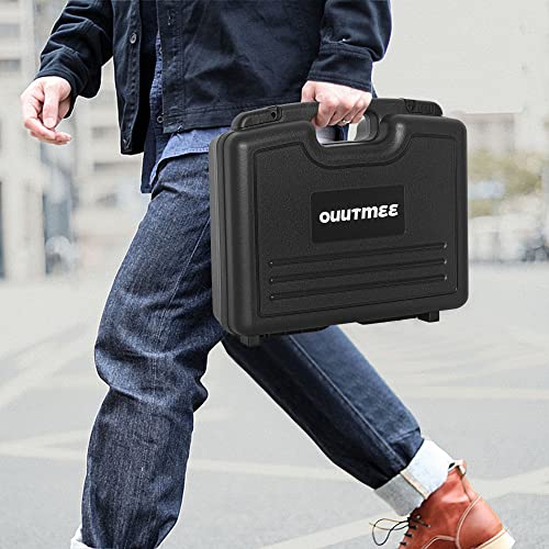 Portable Hard Case 12.2" x 9.85" x 3.77" with Customizable Diced Foam,Protects for Equipments, Electronics, Tools, Microphones, Recorder and More