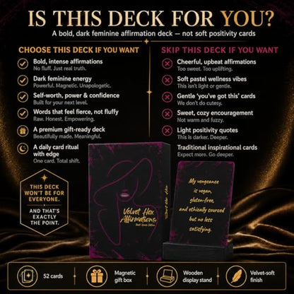 Badass Affirmation Cards for Women — 52 Daily Affirmations Card Deck with a Stand | for Self-Care And Gifts For Women Who've Outgrown Toxic Positivity
