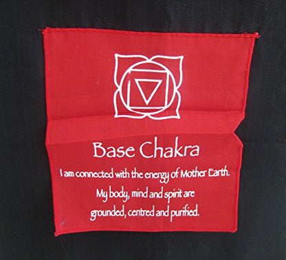 OMA 7 Chakra Meditation Wall Hanging Banner Prayer Flag Tibetian Buddhist Healing Balance Hanging - Large, 60" Long
