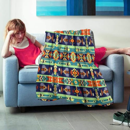 Adults Men Women Extra Soft Blankets, Abstract Geometric Ethnic Tribal Style Keep Warm Throw Blankets Oversized Wearable Blanket, Office Blankets - color: Pattern 14, size: 60x80inch-adults
