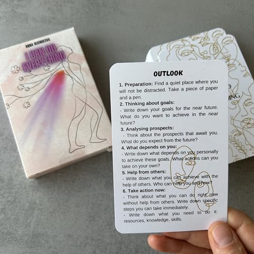 Self-Esteem & Confidence Boosting Cards – 'I Can Do Anything' 46 - Card Deck with Daily Affirmations & Exercises for Personal Growth (English)