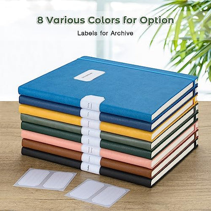 Blank Notebook, Hardcover Sketch Book, 8.5" x 11" Large Blank Journal, No Bleed Thick Paper Sketchbook for Drawing, Unlined Notebook Journal for Women Men, A4 Leather Sketchbook, Lay Flat, Light Green - color: Light Green