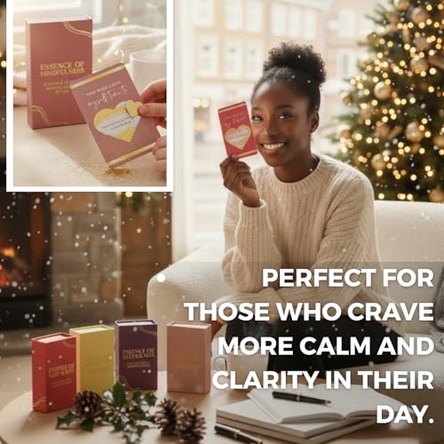 Mindfulness Scratch Off Activity Cards, 52-Week Presence Deck with Calming Reflections, Grounding Prompts & Mental Clarity Activities, 4.7 x 2.8 Inches - style: Mindfulness