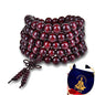 Rosewood Mala Beads Necklace - 10mm Beads, Handmade, Stretchable, Grounding Grace Rosary