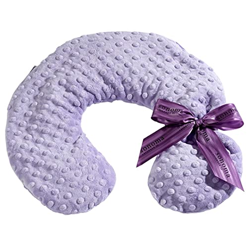 Sonoma Lavender Luxury Lavender Heatable/Chillable Neck Pillow, Microwaveable for Neck and Shoulders with Removable Washable Covers, Great for Relaxation and Pain Relief (Lilac Dot) - color: Lilac Dots