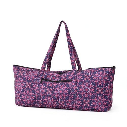 | Yoga Mat Bag | Large Yoga Mat Carrier with Wet Pocket | Yoga Gifts | Gym Tote Bag for Women - color: Tote-Navy
