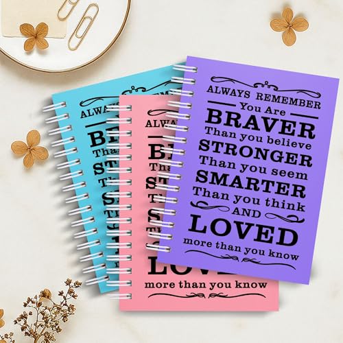 3Pcs A6 Spiral Notebook,Inspirational Journal,Motivational Journal for Women Men,Spiral Journal Notebook College Ruled Daily Diary for School,Travel,Business,Work (3Pcs -A6 Always Mix Light) - color: 3pcs -A6 Always Mix Light