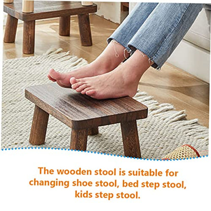 Homoyoyo Meditation Buddhist Stool Mini Square Stool Wooden Coffee Wood Small Bench Zen Kneel Sitting