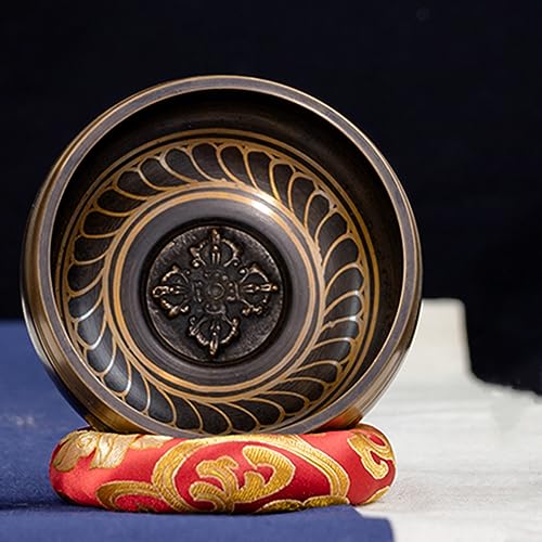 3pc 11.5cm Handmade Buddha Sound Black Bowl Yoga Meditation Singing Bowl Home Decor Ornaments
