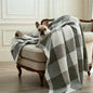 Cotton Throw Blanket, 60x80 Queen Size Lightweight Plaid Checkered, Soft 4-Layer Reversible Breathable All Season Blanket for Bed Couch, Green - color: Green Checkered, size: 60"x80"