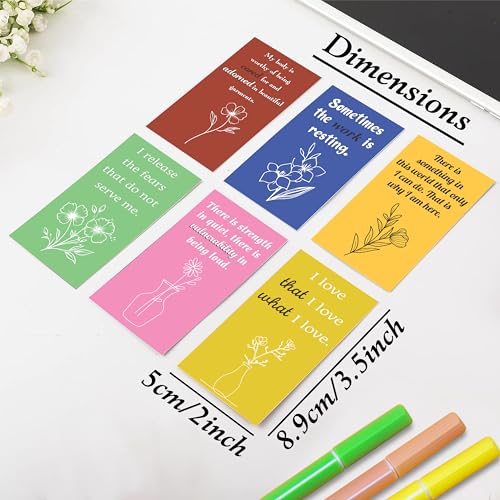 100 Positive Affirmations Cards for Women With Thought Provoking Questions on the Back, Inspirational Daily Affirmation Card for Women Self Care and Meditation, Unique Motivational Gift
