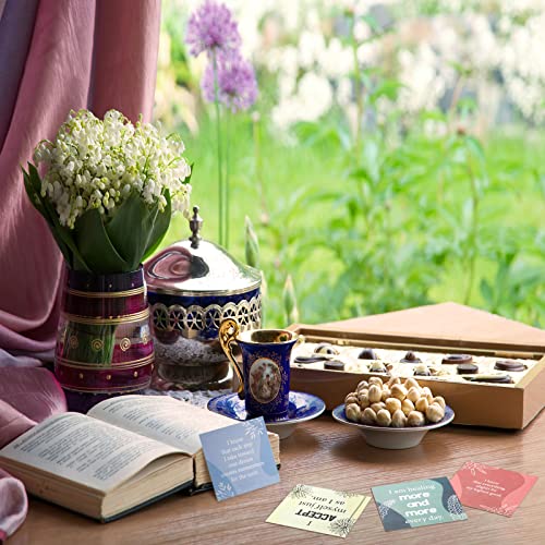 Panelee 240 Pieces Positive Affirmation Motivational Cards Affirmation Card Mindful Self Care Message Inspirational Encouragement Meditation Card Daily Gift for Employee Woman(Square) - color: Square
