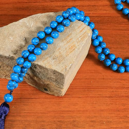 Turquoise Heart Chakra Mala Necklace, Meditation Energized Handmade 108 Buddhist Prayer Beads,Reiki Spiritual Healing Energy Necklace,Unconditional Love Abundance Forgiveness Trust Compassion Child birth,Monther's Day BirthdayGift for Women - color: Red