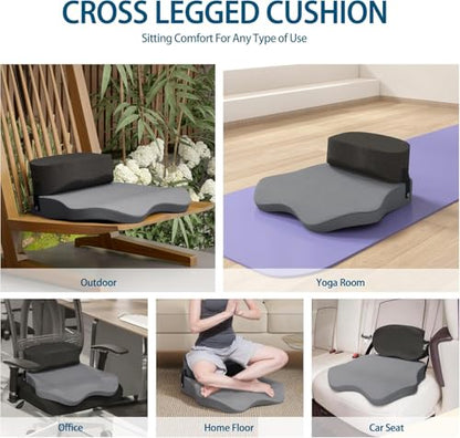 Seat Cushion for Office Chairs - Cross Legged Yoga Meditation Cushion Floor Pillows Yoga Enthusiasts Chair Cushion for Adults Long Sitting