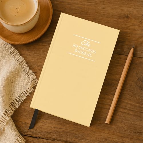 Gratitude Journal – 300 Seconds Daily Reflection with Prompts for Mindfulness, Self Care & Positive Thinking, 5 Minute Guided Journal Yellow Edition for Women & Men - color: Light Yellow