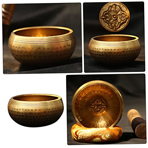 SUPVOX 1 Set Handmade Meditation Sound Bowl Set with Silk Box for Yoga and Home Use Complete Accessories for Healing and Mindfulness Practices Portable Bowl Kit