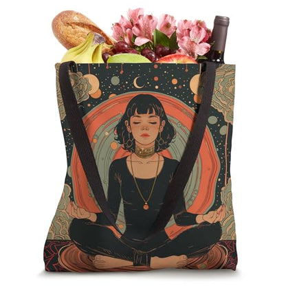 Meditate Yoga Meditation Spiritual Warrior Buddha Tote Bag