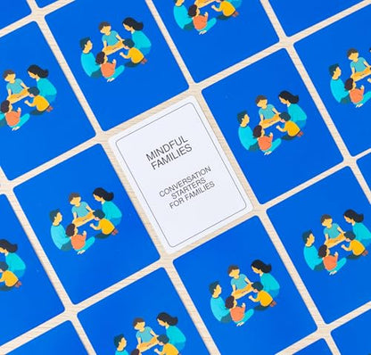 100 Mindful Families Conversation Cards – Mindfulness, Gratitude & Breathing Prompts for Self Care at Home, Travel & Therapy