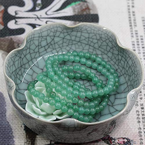 Keleny Semi Precious Crystal 6mm Round Beads Rock Yoga Stretch Bracelet 7 Inch Unisex Unisex - color: A Grade Green Aventurine