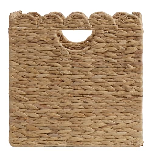 charming folding petal storage basket - stylish wicker laundry basket for organizing blankets and more, versatile cube storage bin with water-resistant design11.8''*11.8''*11.8''.