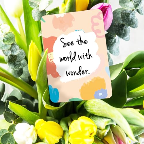 50 Pcs Motivational Cards, 2.52 * 3.5 inch Inspirational Positive Affirmations Cards for Employees Coworkers, and Kids, Blank Back