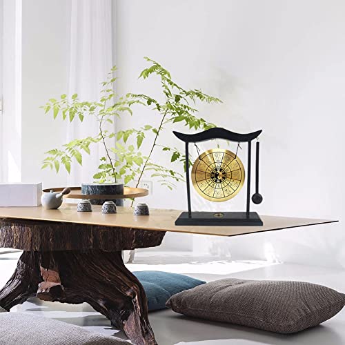 Hooshing Zen Art Brass Feng Shui Desktop Gong with Stand Asian Decor for Home Office Chinese Zodiac Signs - style: Chinese Zodiac