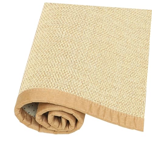 Healifty Bamboo Woven Tatami Mat 50x150CM Portable Meditation Cushion Breathable Floor Pad for Yoga Home Use and Sleeping