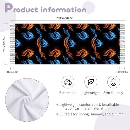 Autumn Winter Pashmina Shawls Wraps Scarf for Woman Girl - color: Picture (615)