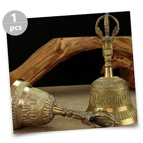 LALAFINA Small Meditation Hand Bell Jingle Bells Handbell for Adults for Home and Decor
