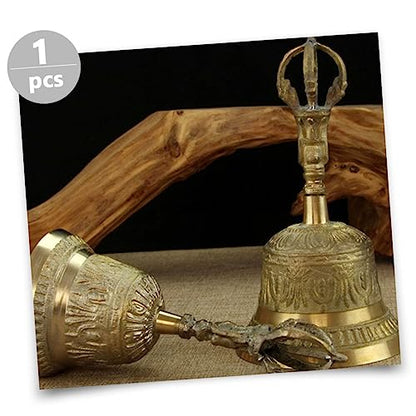 LALAFINA Small Meditation Hand Bell Jingle Bells Handbell for Adults for Home and Decor