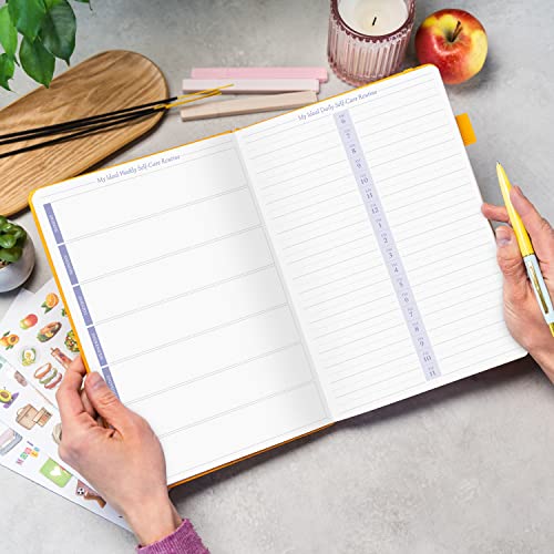Legend Self-Care Journal – Guided Daily Reflection Journal to Support Mental & Physical Health – Daily Mood, Meditation & Personal Development Notebook – 7.1x10.5”, Lasts 3 Months (Yellow) - color: Yellow