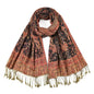 SmilerSmile Colorful Scarf Wraps for Womens Tassel Shawl Wrap - color: 12-paisley/Brown
