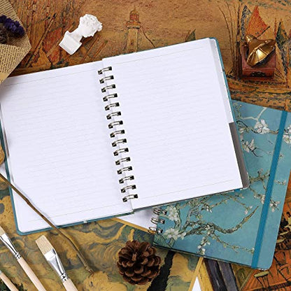 Ruled Notebook/Journal - Lined Journal with Premium Thick Paper, 8.5" X 6.4", College Ruled Spiral Notebook/Journal, Banded with Exquisite Inner Pocket, Waterproof Hardcover for Office, Home & School - color: green