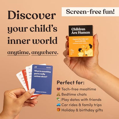 Children are Human | 140 Conversation Cards to Help Bond with Kids | Card Game for Elementary School Children | Designed by Experts for Grades 2-5 | Ages 7-10+ - style: Children Are Human