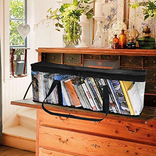 High-Capacity CD Storage Bag, Transparent Organizer Tote, Portable Wallet for Home Travel and Book Collection