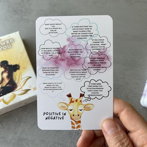 Panic Attack & Anxiety Relief Cards – 'The Power is in You' 46 - Card Deck with Grounding Exercises, Breathing Techniques & Stress Management Practices (English)