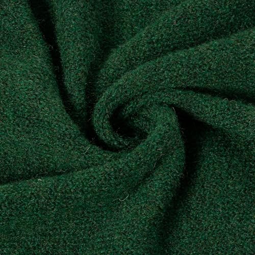 RIIQIICHY Shawl Wrap Women Pashmina Triangle Cape Knit Sweater Scarf for Fall Winter Fashion Accessory - color: Dark Green